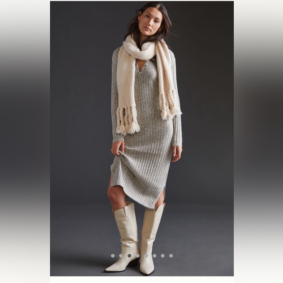 Anthropologie braided fringe scarf EUC - Picture 3 of 5